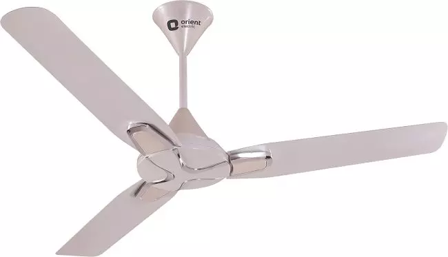 Orient Electric 1200mm Jazz Pearl Metalic Chrome Ceiling Fan (White)