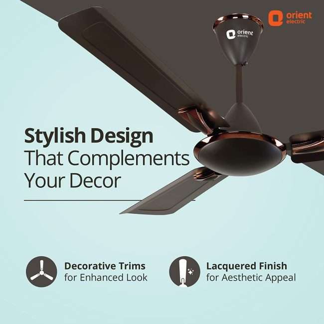 Orient Electric Gratia 1200 MM Ceiling Fan (Metallic Bronze/Copper)