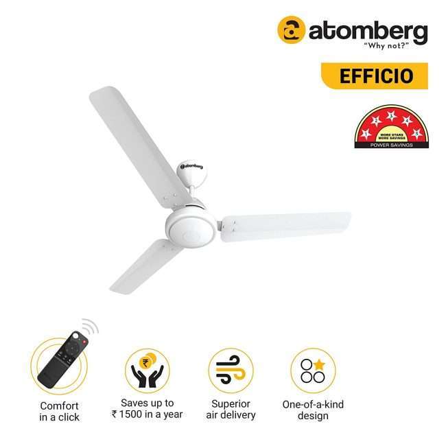 atomberg Efficio 1200mm BLDC Motor 5 Star Rated Ceiling Fans