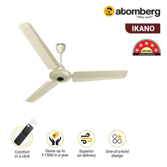 atomberg Ikano 1200mm BLDC Motor 5 Star Rated Ceiling Fans