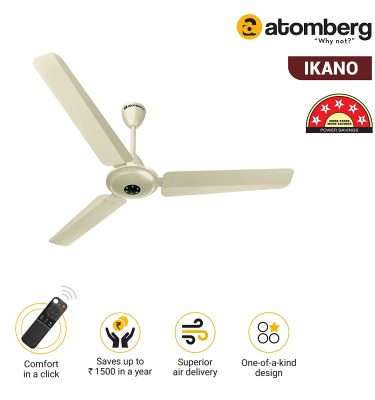 atomberg Ikano 1200mm BLDC Motor 5 Star Rated Ceiling Fans