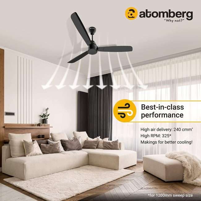 atomberg Renesa Alpha 1200mm BLDC Motor 5 Star Rated Ceiling Fans