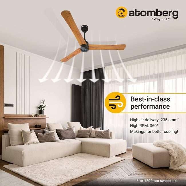 atomberg Renesa+ 1200mm BLDC Motor 5 Star Rated Ceiling Fans