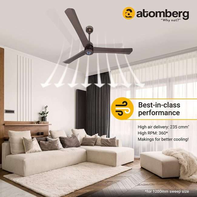 atomberg Renesa+ 1200mm BLDC Motor 5 Star Rated Ceiling Fans