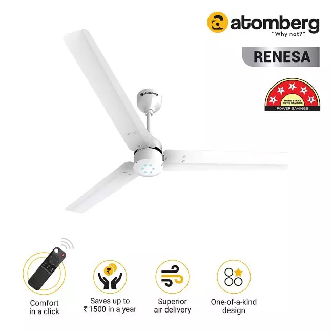 atomberg Renesa 1200mm BLDC Motor 5 Star Rated Ceiling Fans