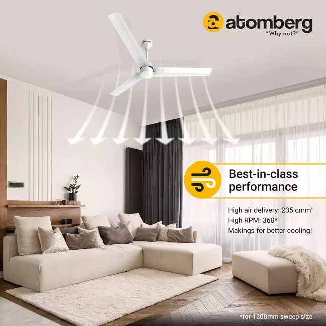 atomberg Renesa 1200mm BLDC Motor 5 Star Rated Ceiling Fans