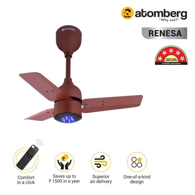 atomberg Renesa 600mm BLDC Motor 5 Star Rated Ceiling Fans