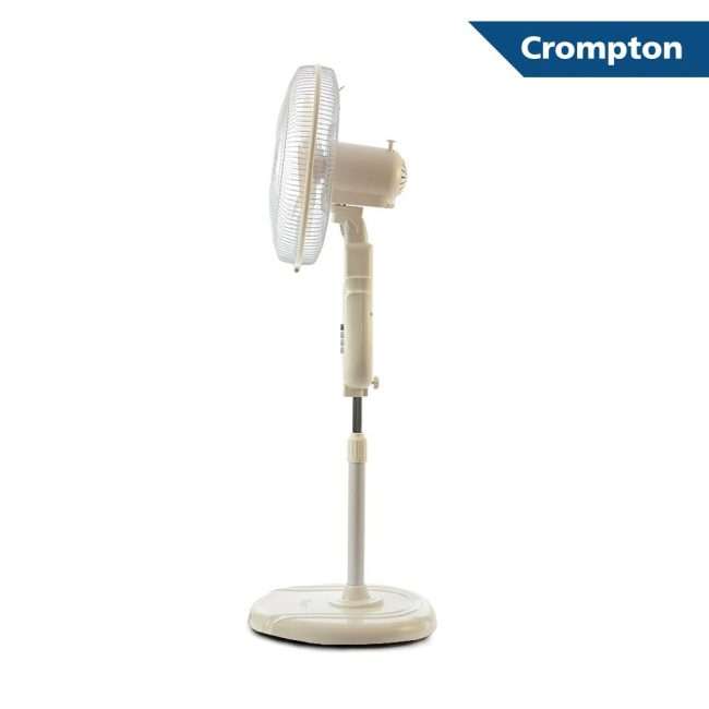 Crompton High Flo Neo High Speed 400 mm (16 inch) Pedestal Fan (White)