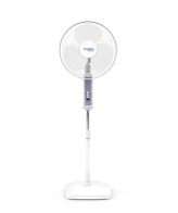 Crompton Wave Plus 400-mm (16 inch) 60W Oscillating Pedestal Fan (White)