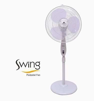 Havells Swing 400mm Pedestal Fan (White)