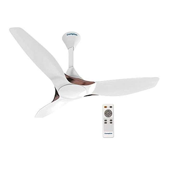 Crompton Silent Pro Enso 1225 mm (48 inch) ActivBLDC Remote-controlled Ceiling Fan with Anti-Dust Technology (Silk White)