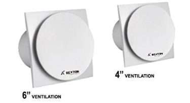 Rexton Plastic Moon Super Silent Ventilation Exhaust Fan - R21307 (6 inches, White)