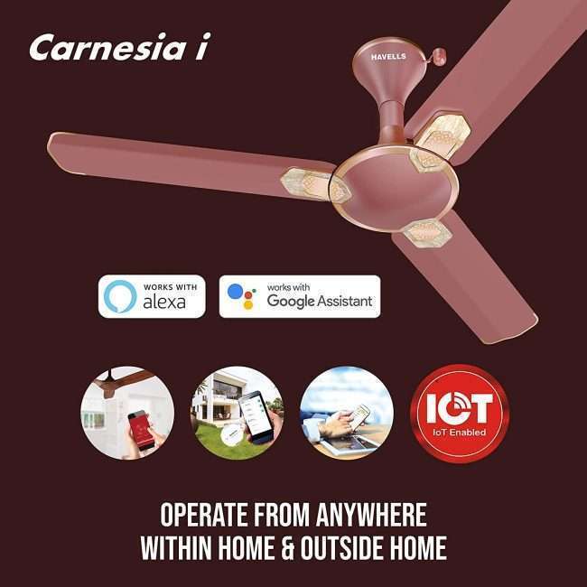 Havells Carnesia i 1200mm Ceiling Fan (Metallic Brown LT Copper)