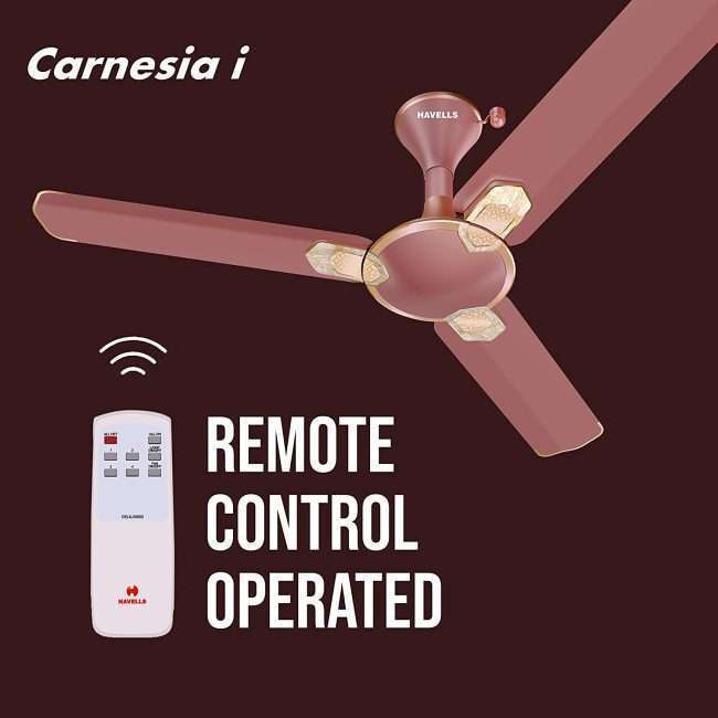 Havells Carnesia i 1200mm Ceiling Fan (Metallic Brown LT Copper)