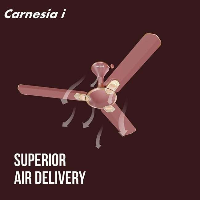 Havells Carnesia i 1200mm Ceiling Fan (Metallic Brown LT Copper)