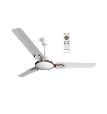 Crompton Energion Stylus 1200 mm (48 inch) BLDC Ceiling Fan with Remote and Anti-Dust Technology High Speed Energy Efficient Designer (Glow White)