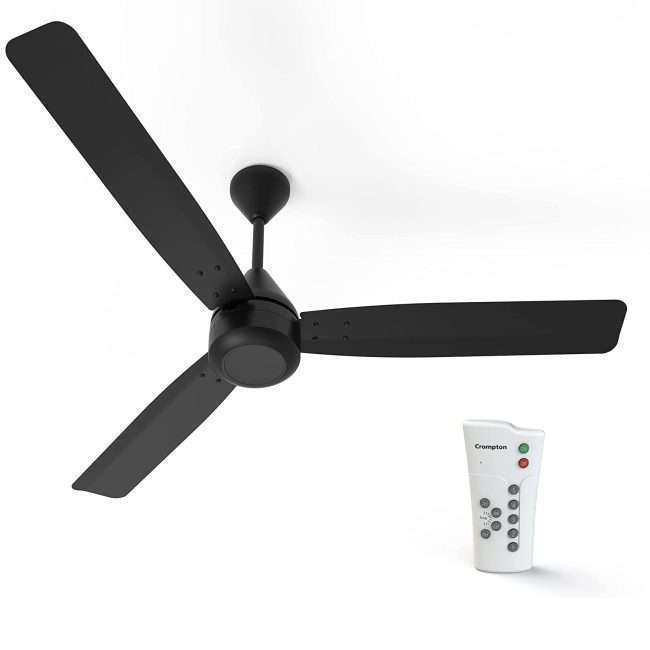 Crompton Energion Groove 1200mm (48 inch)z BLDC Ceiling Fan High Speed 5S 28W Energy Efficient with Remote (Onyx Matte)