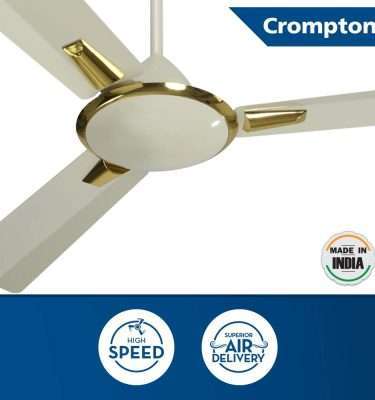 Crompton Aura 1200 mm (48 inch) High Speed Decorative Ceiling Fan (Ivory)