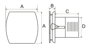 REXTON EXHAUST FAN - CURVE - 150S (RX20282W-6)