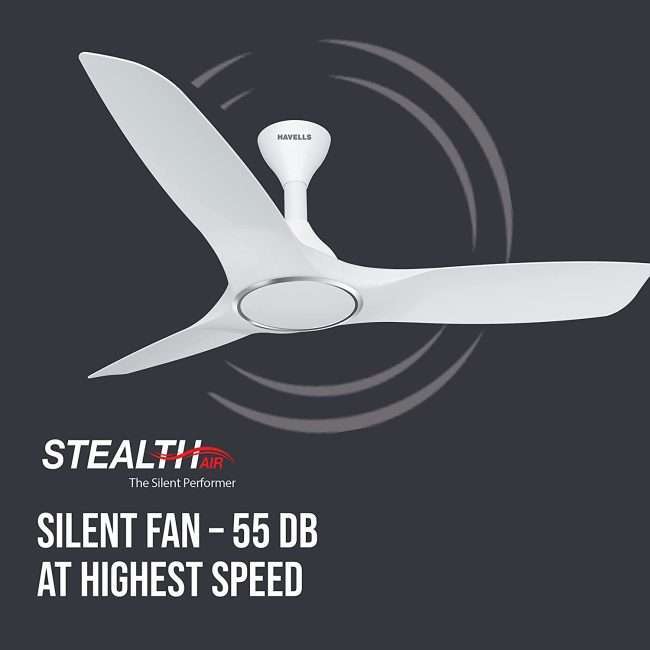 Havells Stealth Air 1200mm Dust Resistant Ceiling Fan (Elegant White)