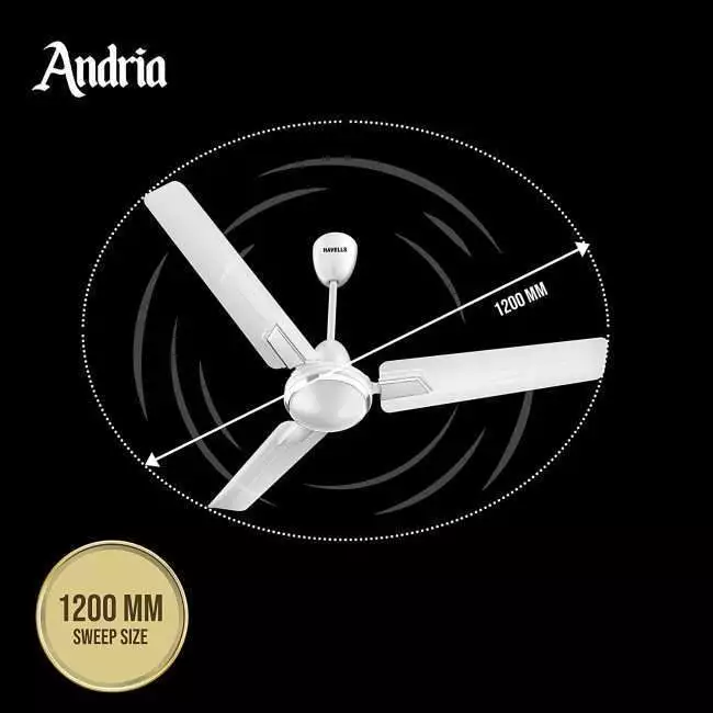 Havells Andria 1200mm Ceiling Fan (Pearl White)