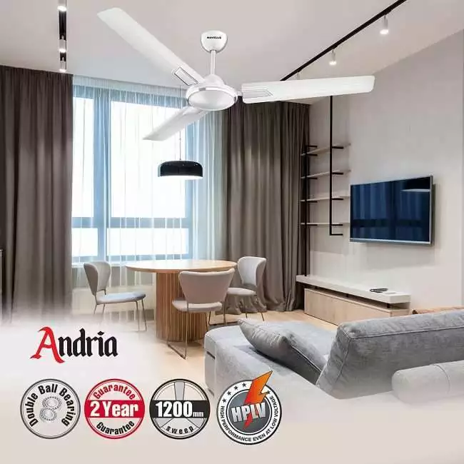 Havells Andria 1200mm Ceiling Fan (Pearl White)