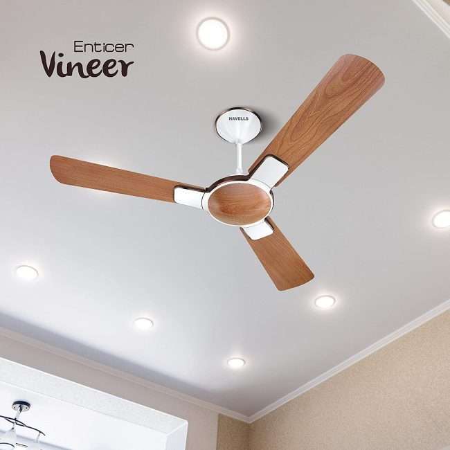 Havells Enticer Vineer 1200mm Ceiling Fan (Walnut)