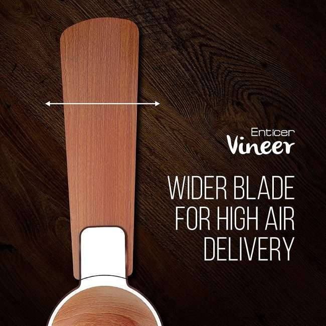 Havells Enticer Vineer 1200mm Ceiling Fan (Walnut)