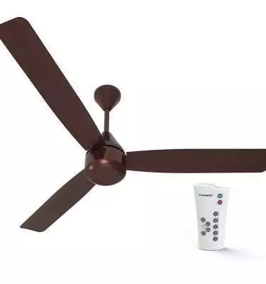 Crompton Energion Groove 1200mm (48 inch) BLDC Antidust Ceiling Fan High Speed 5S 28W Energy Efficient with Remote (Coffee Brown)