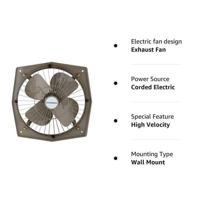 Crompton Transair reversible 300 mm Exhaust Fan (Grey)