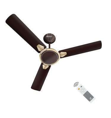 Havells Equs 1200mm Energy Saving with Remote Control 5 Star Decorative BLDC Ceiling Fan (Smoke Brown)