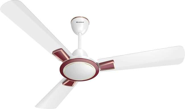 Havells Astura 1200mm Ceiling Fan (White Mehroon)