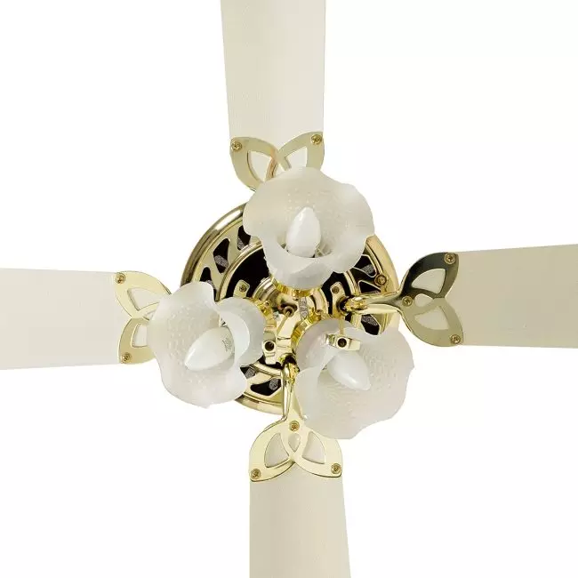 Crompton Uranus 1200 mm (48 inch) Decorative Ceiling Fan with Lights (Ivory) (URANUS1200IVY)