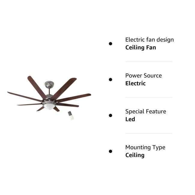 Havells Octet Underlight 1320mm Ceiling Fan (Brushed Nickel - Wenge)