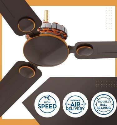 Crompton Montania 1200mm (48 inch) Ceiling Fan (Smoked Brown)