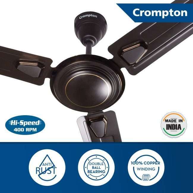 Crompton Super Briz Deco 1200 mm (48 inch) High Speed Ceiling Fan (Smoked Brown)