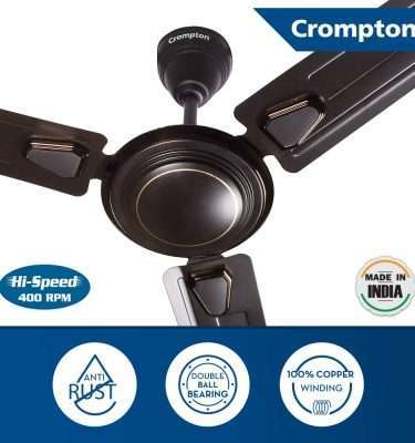 Crompton Super Briz Deco 1200 mm (48 inch) High Speed Ceiling Fan (Smoked Brown)