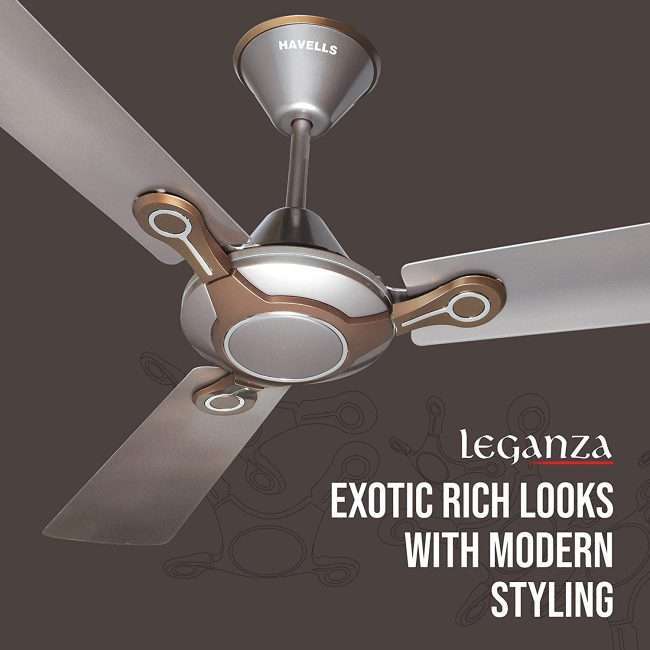 Havells Leganza 3 Blade 1200mm Ceiling Fan (Mist Honey)