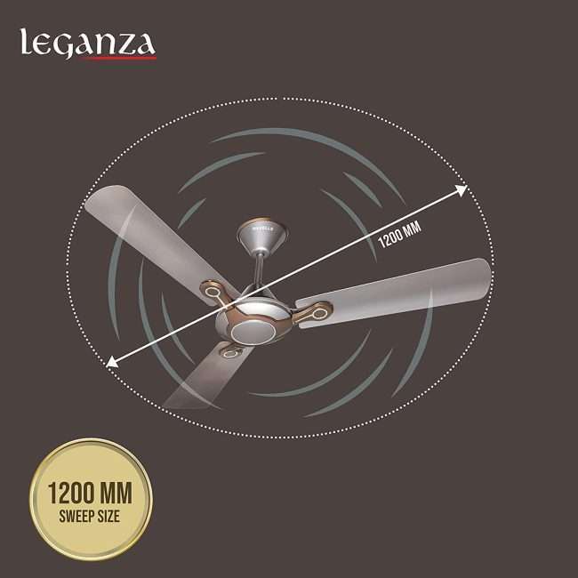 Havells Leganza 3 Blade 1200mm Ceiling Fan (Mist Honey)