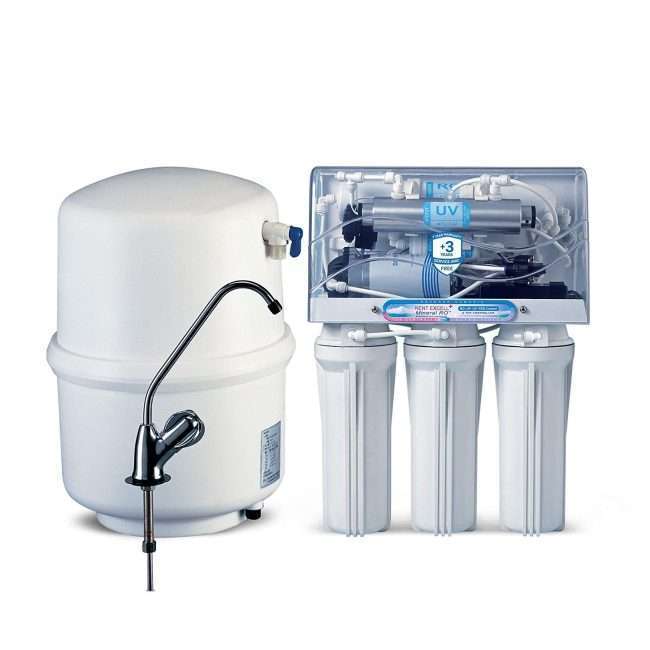 KENT Excell Plus RO Water Purifier (11003) | RO+UV+UF+TDS Controller | Under the Counter | Patented Mineral RO Technology| 7L Storage | 15 L/hr Output | White