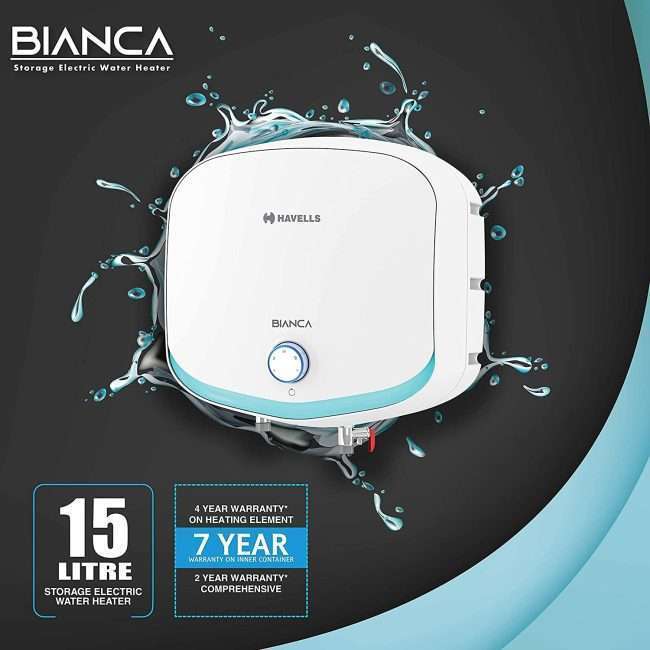 Havells Bianca 25-Litre Vertical Storage Water Heater (Geyser) White 5 Star