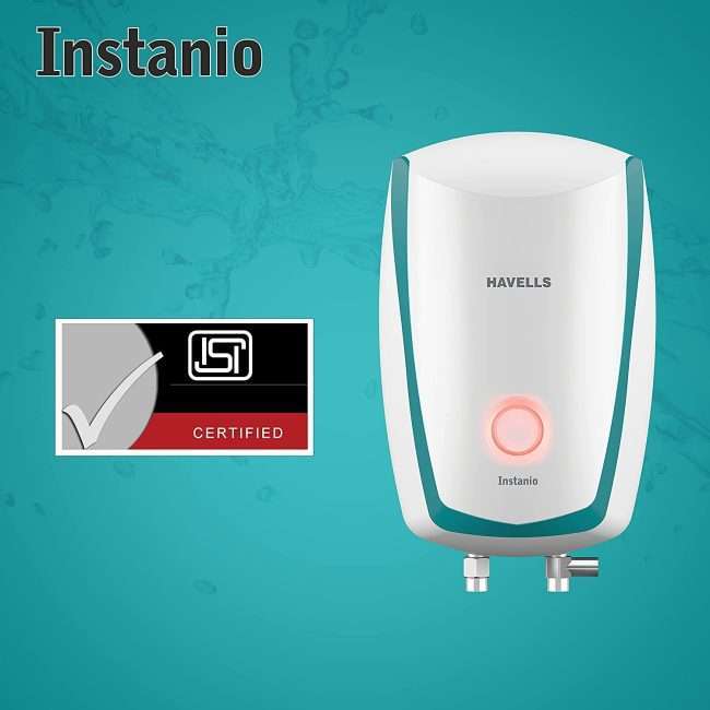 Havells Instanio 3-Litre Instant Geyser (White/Blue), Wall Mount