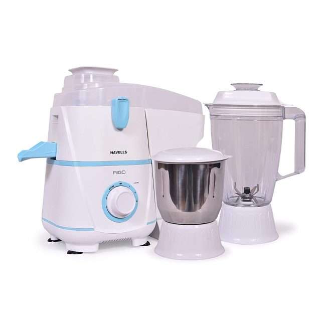 Havells Rigo Mixer Grinder with 2 Jar, White, Blue