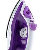 Crompton Fabrimagic 1200 W Steam Iron with 200 ml water tank, Upto 13g /min steam output and Teflon coating soleplate (purple), Small (ACGSI-FABRIMAGIC)